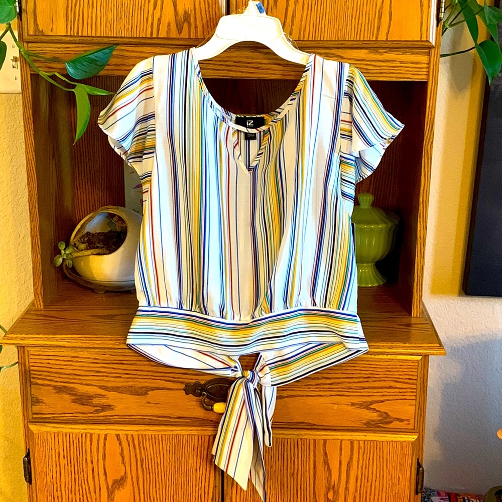 IZ Byer Striped Dress Top